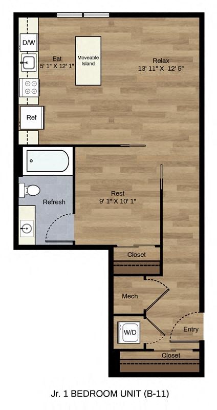 One Bedroom One Bath